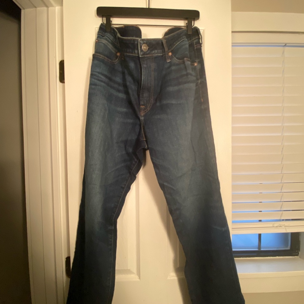 Express Blue Slim Straight Jeans Classic Style Size 38x32